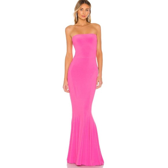 Norma Kamali Dresses & Skirts - NWT! Norma Kamali X REVOLVE Strapless Fishtail Gown in Pink. Size M